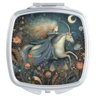 Sagittarius Zodiac Birth Sign Astrology Celestial Compact Mirror