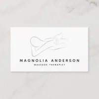 Massage Therapist Silver Foil Business Card