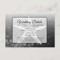 Oceanic Black Starfish Wedding Details Card