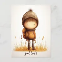 Cute Elementary School Kid Postcard