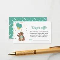 Baby Shower Gender Neutral Diaper Raffle Ticket Enclosure Card