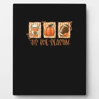 Tis The Season Pumpkin American Football Thanksgiv Plaque