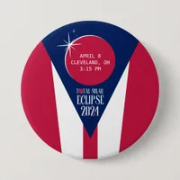 Ohio Total Solar Eclipse 2024 Custom Commemorative Button