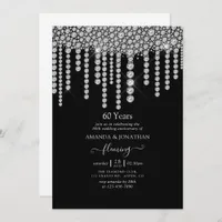 60th Diamond Wedding Anniversary Party Invitation