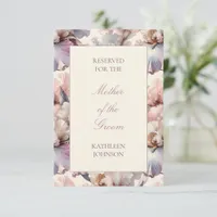 Elegant Blush Pink Floral Wedding Reserved Seating