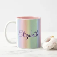 Personalized Rainbow  Two-Tone Coffee Mug