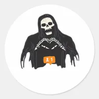 Skeleton Hand Heart Follower Classic Classic Round Sticker