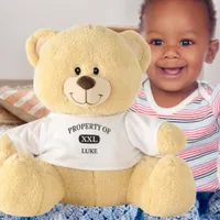 Property of XXL Your Name T-Shirt on Teddy Bear