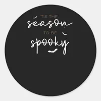 Tis The Season To Be Spooky Halloween Retro Classi Classic Round Sticker