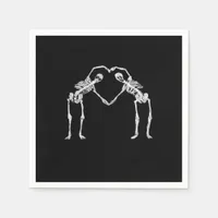 Two Skeleton Hearts Hands Classic Napkins