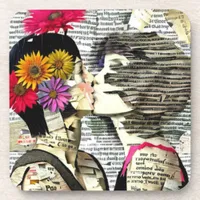 Two Women in Love | Pride Kiss Beverage Coaster