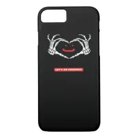 Let's Friends! Classic Skeleton Hands Heart iPhone 8/7 Case