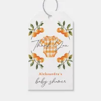 Summer Oranges Cute Bodysuit Thank You Gift Tags