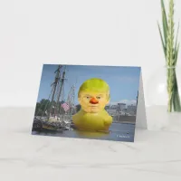 Donald Trump Rubber Yellow Duck Greeting Card