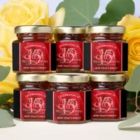 Elegant 15th Rose Wedding Anniversary Celebration Honey Jar Favors