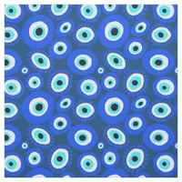 Evil Eye Mediterranean Blue White Eyes Pattern