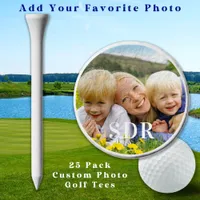 Custom Family Photo Personalized 3 Letter Monogram Golf Tees