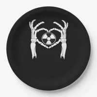 Radiology X-Ray Tech Heart Shaped Skeleton Hands D Paper Plates