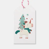 Cute Unicorn Child Name Love Santa Christmas Gift Tags