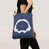 Shark Teeth Blue White Tote Bag