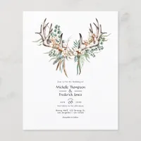 Watercolor Boho Cotton and Eucalyptus Boho Wedding Flyer