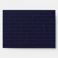 Dark Blue Bricks Goth Grunge Pattern Envelope