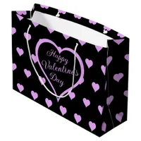 Fun and Flirty Pink Hearts Valentine's  Large Gift Bag