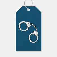 Handcuffs on Blue Gift Tags