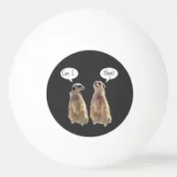 Funny, cute meerkats in conversation   ping pong ball