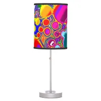 Rainbow Blast Abstract Art   Table Lamp