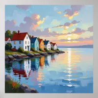 Coastal Themed | Beach Homes on the Bay   Poster
