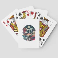 Aesthetic Goblincore And Cottagecore Mushroom Whim Poker Cards