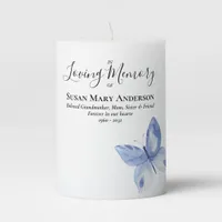 Blue Butterfly Memorial Candle