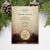 Rustic Pines Woodland Post Wedding Brunch Invitation