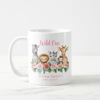 Cute Safari Animals Girl Baby Shower Mug - Jungle 