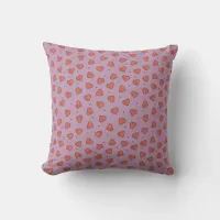 Hearts and Dots Throw Pillow