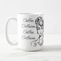 Coffee Humor | Coffee, Caffeine, Repeat Coffee Mug