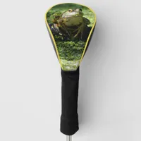 Cute Green Frog Strikes a Pose on the Hose Golf Head Cover