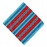 Southwest River Canyon Geometric Red Turquoise Bandana