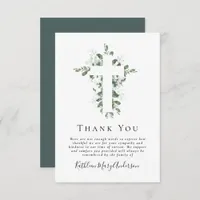 Sympathy Eucalyptus Funeral Thank You Note Card