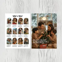 What a Year Family Photo Collage Christmas Holiday