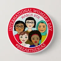 International Women's Day March 8th   Button