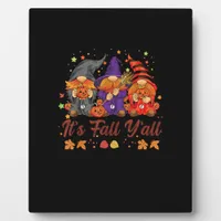 It’s Fall Y’all Halloween Gnomes Pumpkin Vintage Plaque