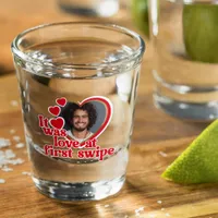 Funny Love Heart Photo Shot Glass