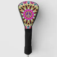 Groovy Brights Hippy Peace Sign Cushion Golf Head Cover