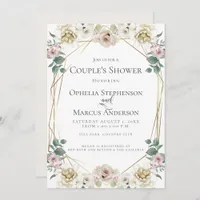 COUPLE'S SHOWER | Romantic Ivory Floral Invitation