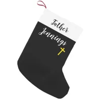 Vicar's White Clerical Collar Clergy's Religious Small Christmas Stocking