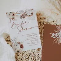 Boho Pampas Bridal Shower Invitation