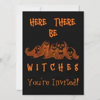 Witches Halloween Party Invitation