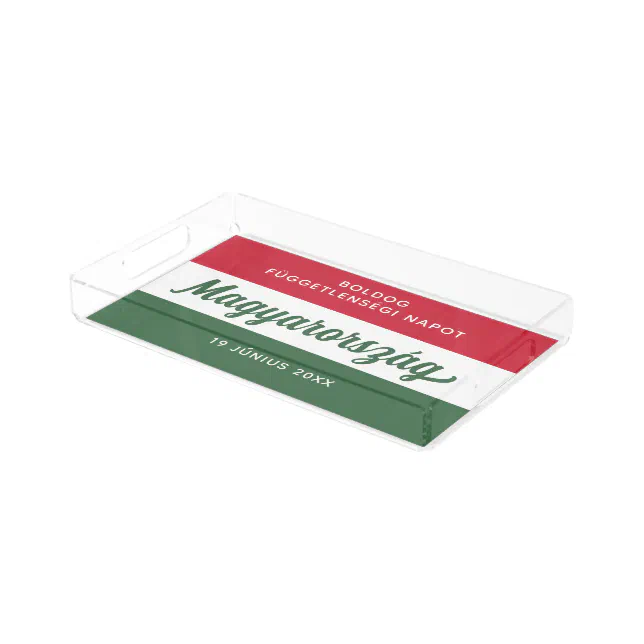 Hungary Independence Day National Flag Acrylic Tray